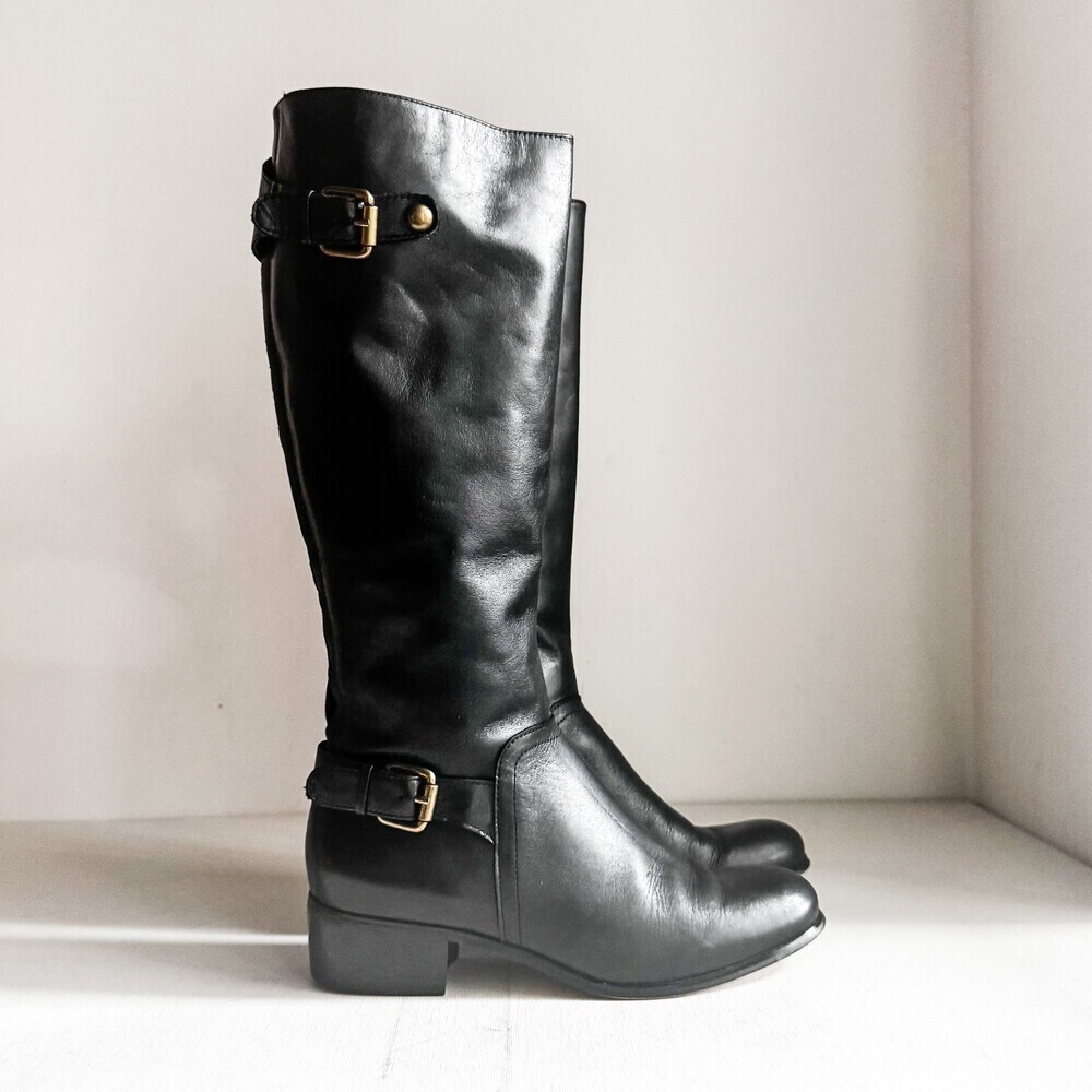 Corso Como Black Leather Riding Boots 7M